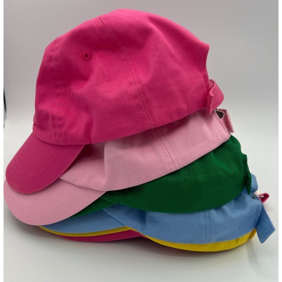 Faded Glory Ball Cap Bundle 6 Flower Rhinestone Colorful Baseball Hat Adjustable - Picture 5 of 8